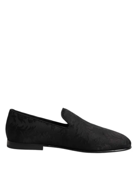 Dolce & Gabbana floral-pattern loafers Black A50339B9L60