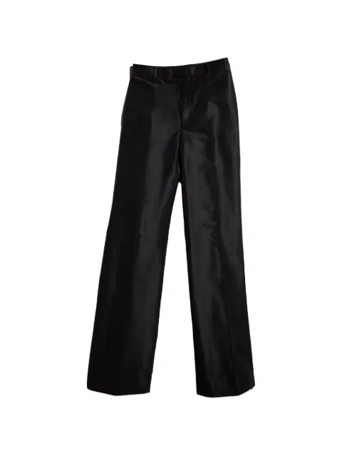 Gucci satin-finish pressed-crease trousers Black 865225ZAU9E