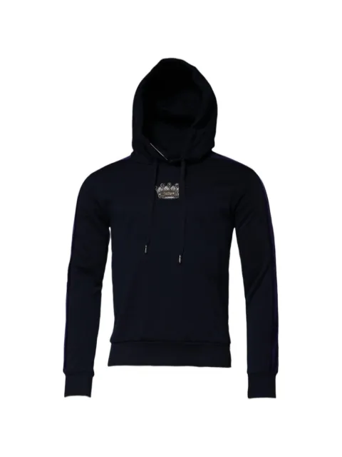 Dolce & Gabbana embellished crown-detail hoodie Black G9MN3ZG7QJO