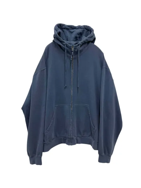 Maison Margiela zip-up hoodie Blue S50HG0052M25017469