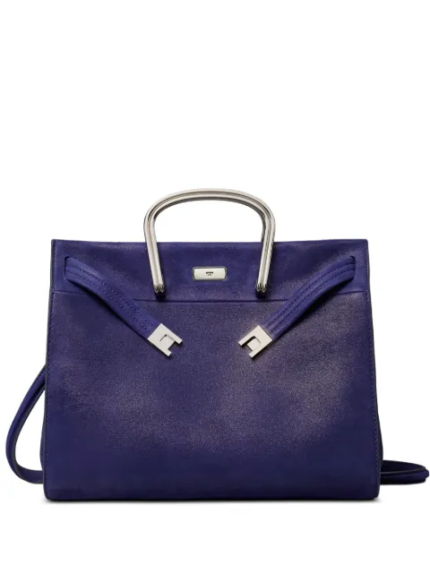 Tory Burch small Lee Radziwill suede tote bag Purple 185636