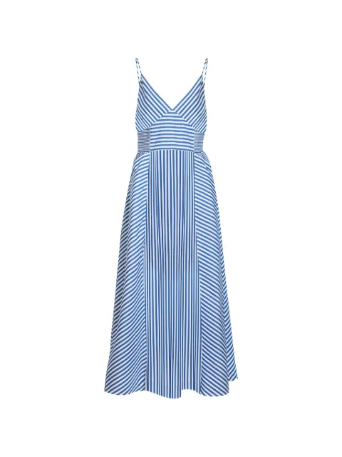 Tanya Taylor Vivien striped-print dress Blue U26D315751