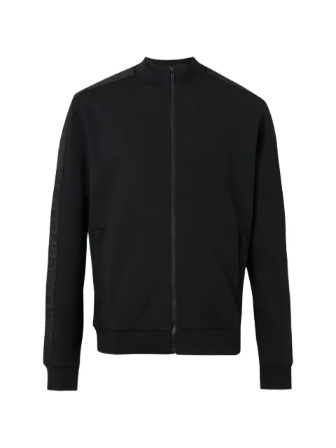 Karl Lagerfeld logo-tape zip-up sweater Black 705015562901