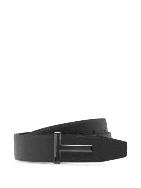 TOM FORD reversible T-buckle belt Black TB178LCL236S