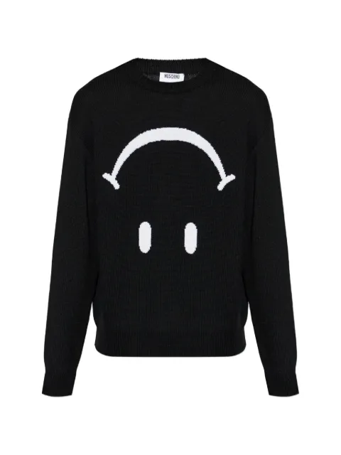 Moschino x Smiley wool sweater Black 262ZZA09175200