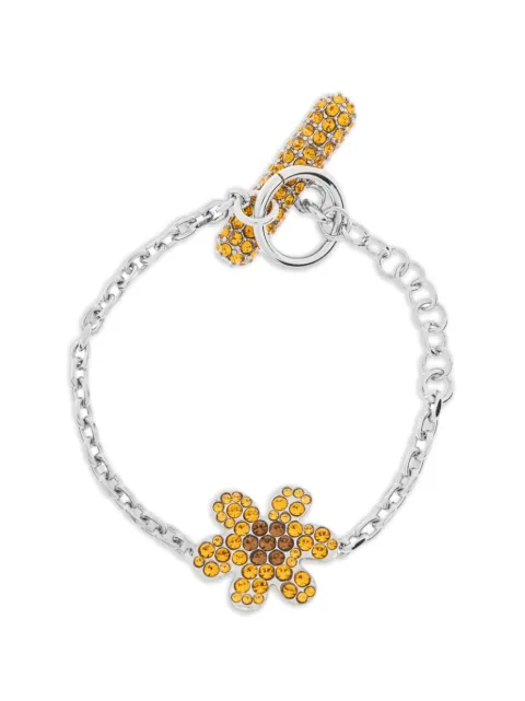 Marni rhinestone daisy bracelet Silver BRMV0265A0P6527