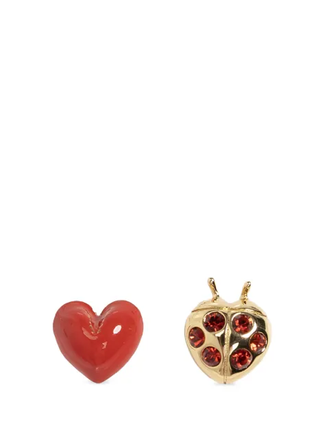 Kate Spade Summer Daze heart ladybug earrings Gold KO8820