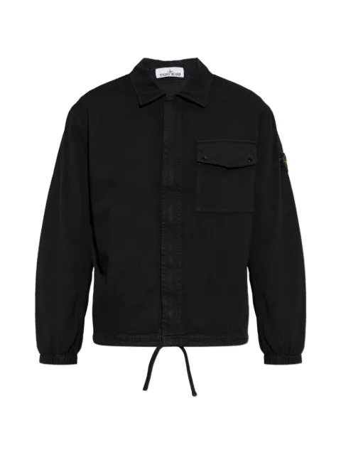 Stone Island organic panama cotton "old" effect overshirt Black L2S151200014S0456