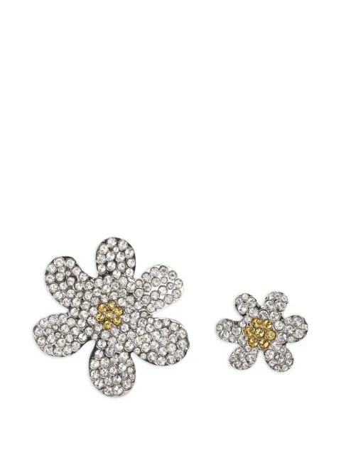 Marni crystal-embellished asymmetric pins Silver SPMV0145A0P6527