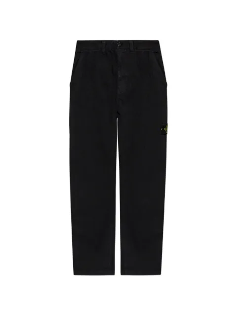 Stone Island logo-patch jeans Black L2S153100052S0456