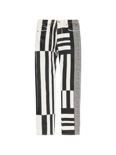 Versace Printed Straight Leg jeans Black 10255171A18448