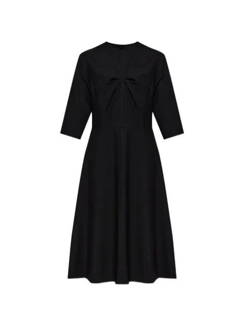 Marni twist-detail wool midi dress Black ABMA1595A2UTW839