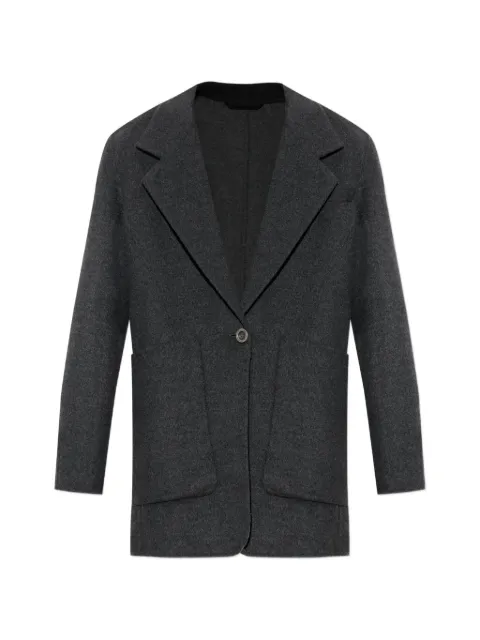 Givenchy single-breasted patch-pocket coat Grey BWC0GA151K