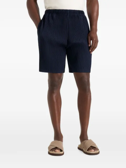 Manière De Voir Drew in navy pleated shorts Blue MAN3429