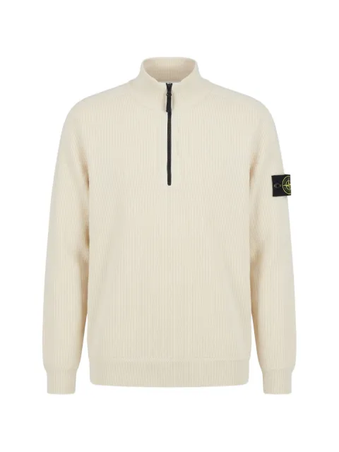 Stone Island Compass-patch half-zip sweater Neutrals L2S155100124S00D8