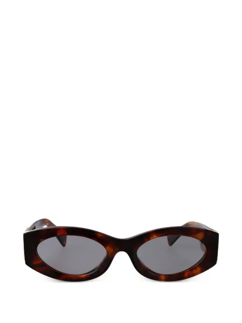 Miu Miu Eyewear tortoiseshell-effect logo-plaque sunglasses Brown MU11WS21C40O