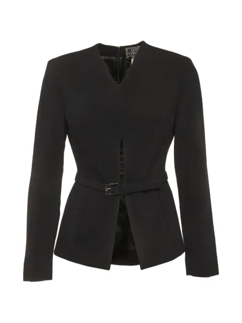 Versace Pre-Owned belted gabardine top Black 1312913