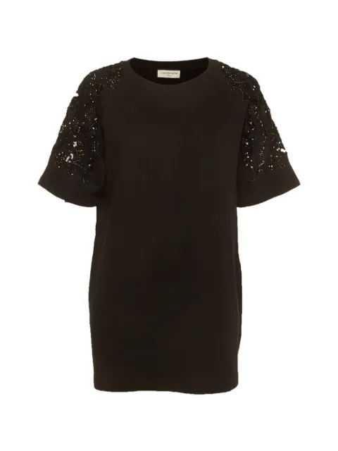 Dries Van Noten Pre-Owned sequin-embellished T-shirt Black 1320751