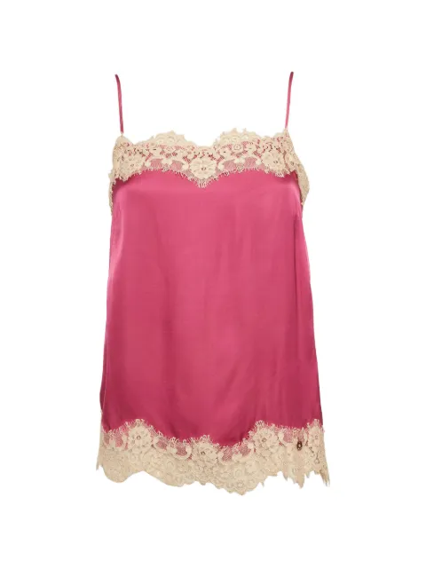 LIU JO lace-trim cami top Pink 1309254