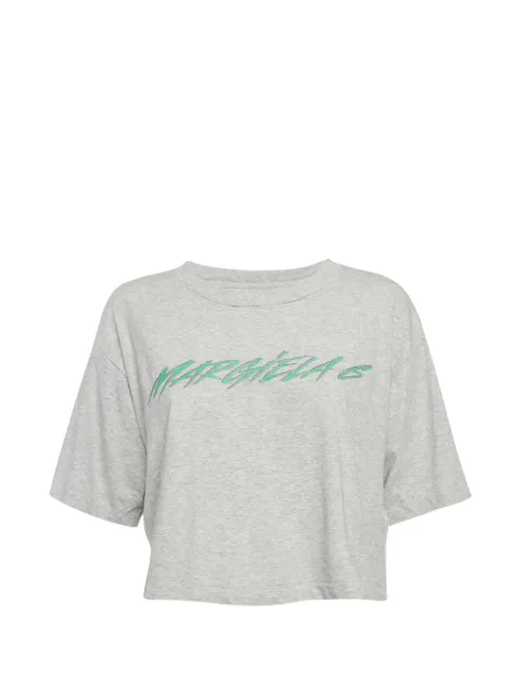 Maison Martin Margiela Pre-Owned printed cropped T-shirt Grey 1309267