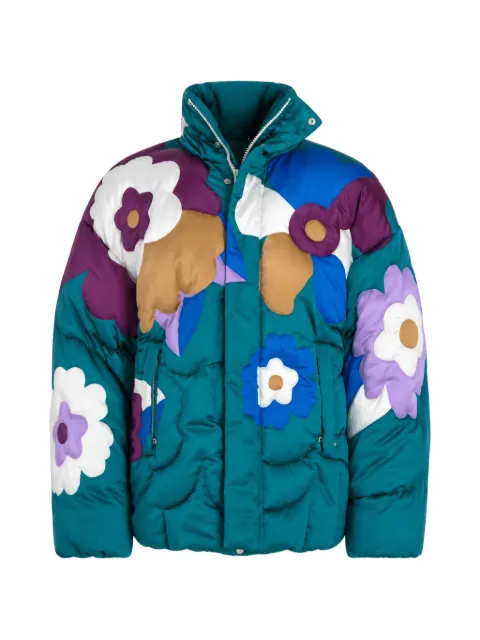 Dolce & Gabbana floral-appliqué padded jacket Green JKT3829