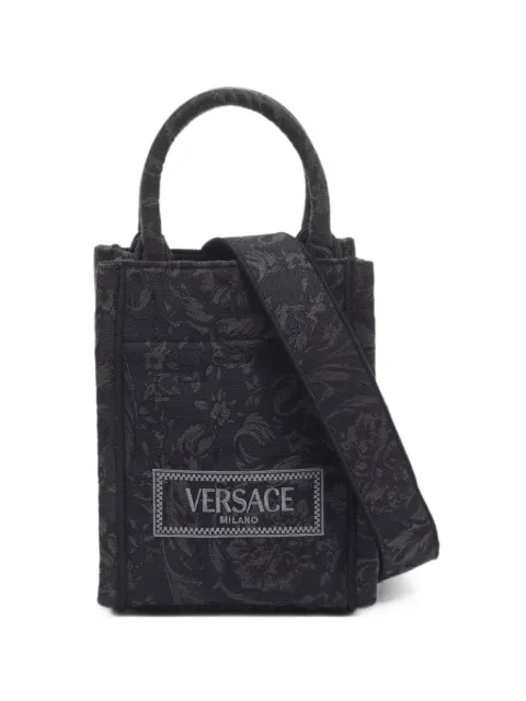Versace Pre-Owned mini Athena Barocco jacquard tote bag Black 1345065