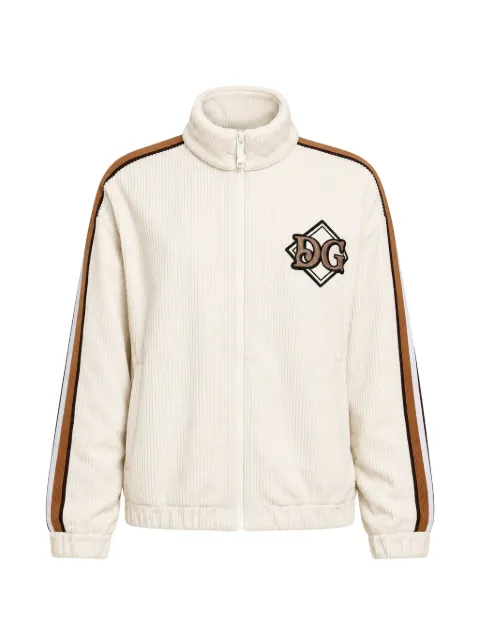Dolce & Gabbana logo-appliqué track jacket Neutrals G9TQ4Z