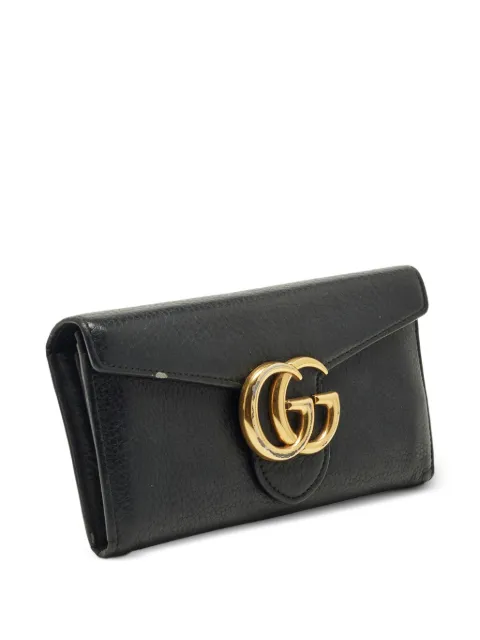 Gucci Pre-Owned GG Marmont flap wallet Black 1320580