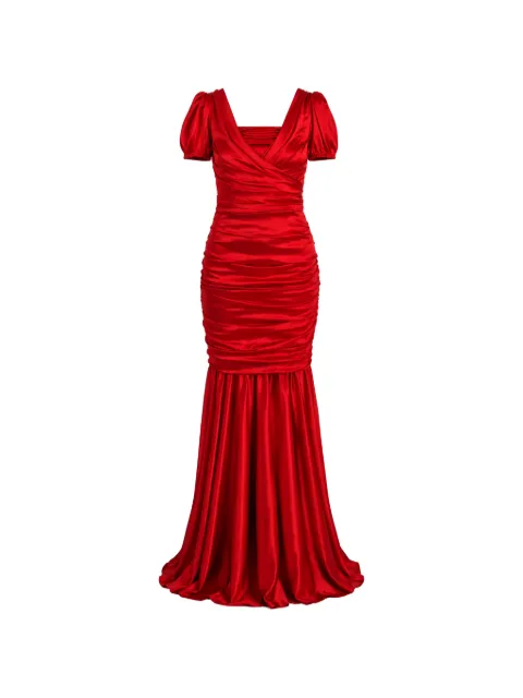 Dolce & Gabbana ruched mermaid maxi gown Red DR28308