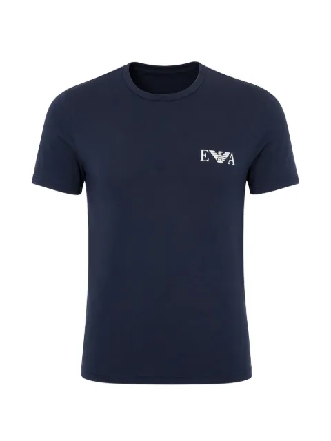 Armani Exchange logo-print crew-neck T-shirt Blue AF10778EM001849