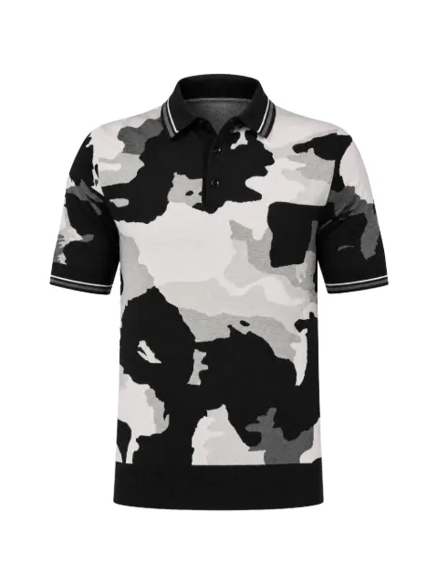 Dolce & Gabbana camouflage-print polo shirt Black TSH86941