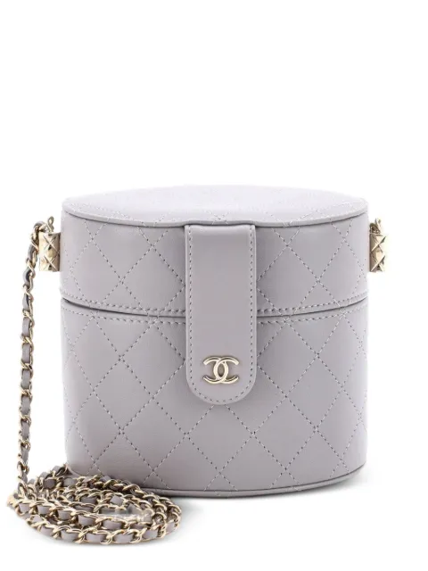 CHANEL Pre-Owned CC Allure Vanity Case with Chain Quilted Lambskin Small crossbody bag Grey IC8JQ5B602FLI86M