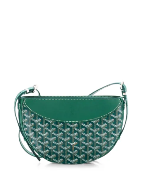 Goyard Pre-Owned Hirondelle Coated Canvas and Leather shoulder bag Green I7N68WC291JA4SR2