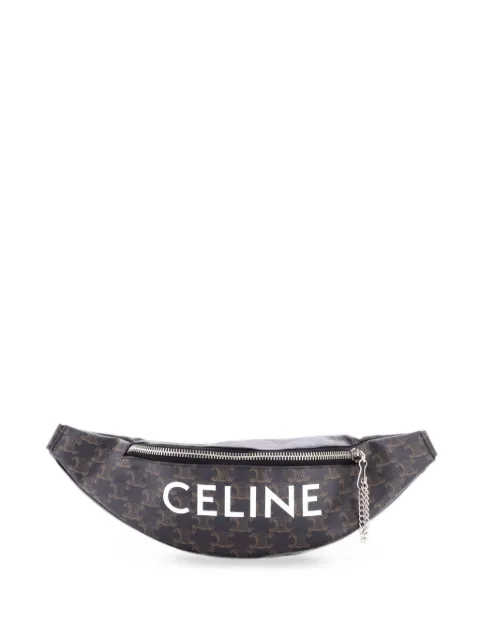 Celine Pre-Owned Logo Triomphe Coated Canvas belt bag Brown 475UBEFFBFMVZKRA