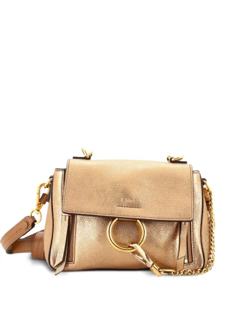 Chloé Pre-Owned Faye Day Bag Leather Mini shoulder bag Gold 3GYPVAN5R7HB8QXF