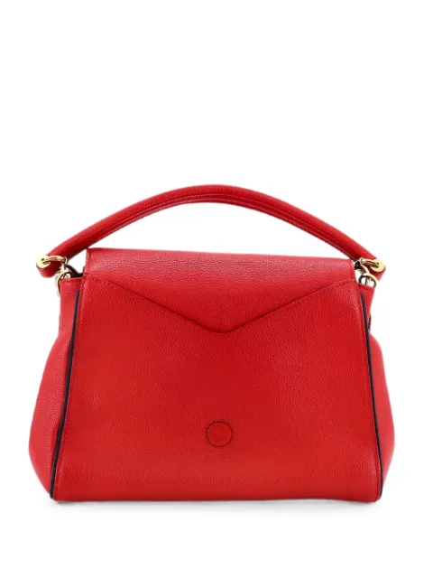 Louis Vuitton Pre-Owned Double V Handbag Calfskin with Monogram Canvas satchel Red T36KOOBXH34WB7HM