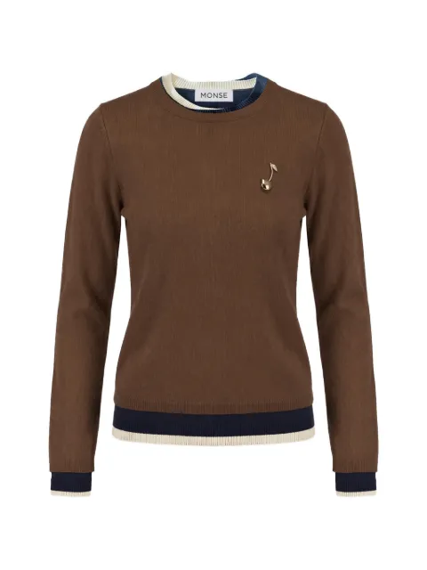 Monse triple-layer cherry-motif sweater Brown MP260106VIC