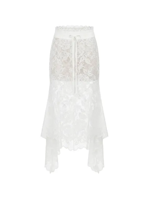 Monse lace drawstring-waistband midi skirt White MP260608RNL