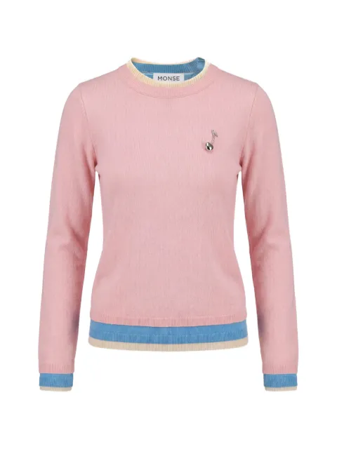 Monse triple-layer cherry-motif sweater Pink MP260106VIC
