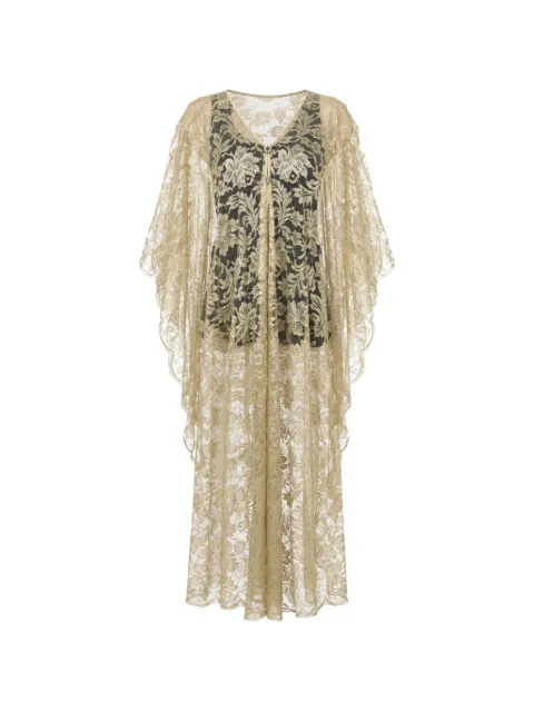 Dolce & Gabbana floral-lace crystal-embellished maxi dress Gold DR1524