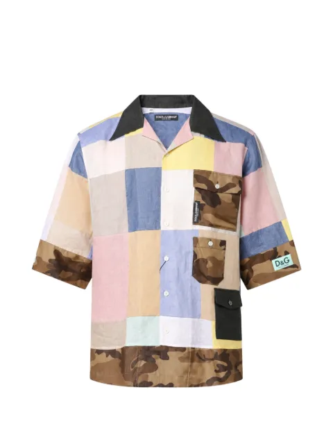 Dolce & Gabbana patchwork-motif shirt Neutrals G5IW5T