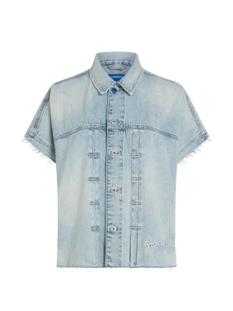 Karl Lagerfeld Jeans acid-wash short-sleeve denim jacket Blue B2W140361CT
