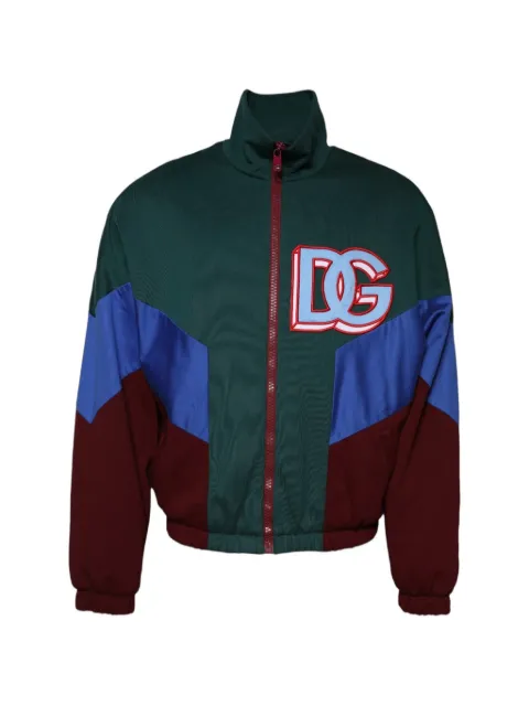 Dolce & Gabbana logo-patch jacket Green DOL90299