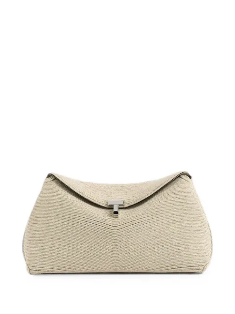 TOTEME mini T-Lock rope clutch bag Neutrals 263WAL944FB0729087