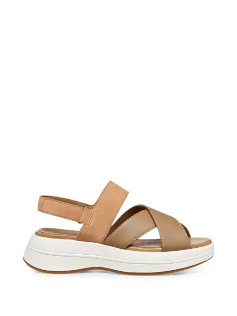 Geox Spherica Ecub-3 S crossover touch-strap sandals Neutrals D650VC022BCC8155