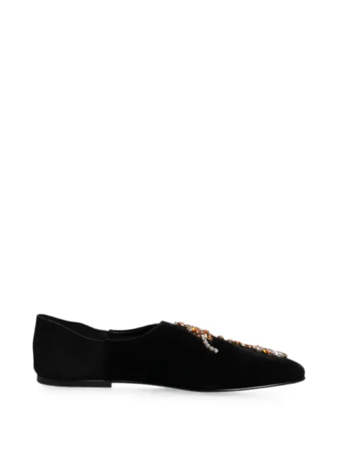 Dolce & Gabbana crystal-embellished loafers Black A50312