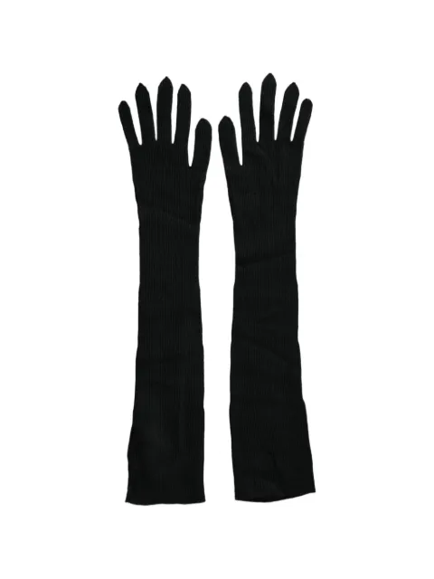 Dolce & Gabbana ribbed-knit gloves Black LB30136