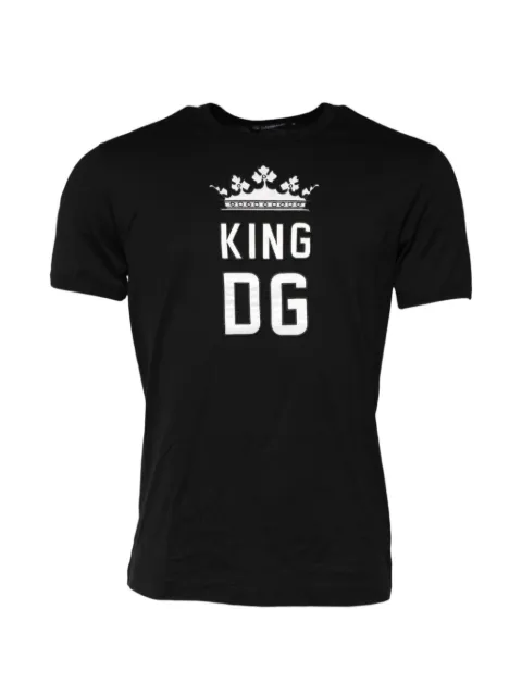 Dolce & Gabbana crown-print short-sleeve T-shirt Black G8KC0TFJ7B0