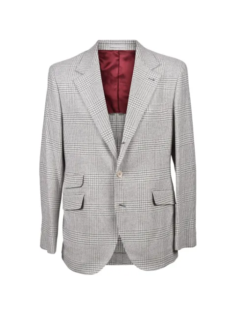 Brunello Cucinelli houndstooth sport check suit Grey MY469LDWHC521