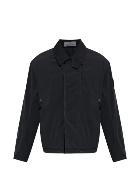 Stone Island logo-patch insulated jacket Blue L2S15Q100011S0042